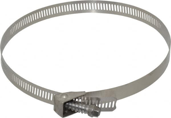 IDEAL TRIDON - SAE Size 88, 2-1/16 to 6" Diam, Stainless Steel Quick Release Worm Drive Clamp - 1/2" Wide, Material Grade 301, Series 550 - Benchmark Tooling