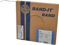 Made in USA - Grade 200 to 300, Stainless Steel Banding Strap Roll - 3/8" Wide x 0.015" Thick - Benchmark Tooling