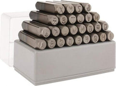 C.H. Hanson - 27 Piece, 5/16" Character Steel Stamp Set - Letters, Heavy Duty - Benchmark Tooling