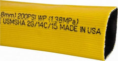 Continental ContiTech - 2" ID x 2.34" OD, 200 Working psi, Yellow Polymer Hose, Lays Flat - Cut to Length, -10 to 150°F - Benchmark Tooling