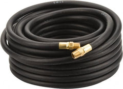 Continental ContiTech - 1/4" ID x 1/2" OD 50' Long Multipurpose Air Hose - MNPT x MNPT Ends, 200 Working psi, -40 to 190°F, 1/4" Fitting, Black - Benchmark Tooling