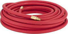 Continental ContiTech - 3/8" ID x 0.7" OD 50' Long Multipurpose Air Hose - MNPT x MNPT Ends, 250 Working psi, -40 to 190°F, 1/4" Fitting, Red - Benchmark Tooling