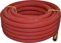 Continental ContiTech - 1/2" ID x 0.838" OD 50' Long Multipurpose Air Hose - MNPT x MNPT Ends, 250 Working psi, -40 to 190°F, 1/2" Fitting, Red - Benchmark Tooling