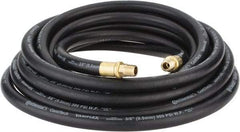 Continental ContiTech - 3/8" ID x 0.688" OD 25' Long Oil Resistant Air Hose - MNPT x MNPT Ends, 300 Working psi, -20 to 190°F, 1/4" Fitting, Black - Benchmark Tooling