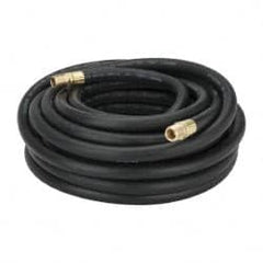 Continental ContiTech - 1/2" ID x 0.844" OD 50' Long Oil Resistant Air Hose - MNPT x MNPT Ends, 300 Working psi, -20 to 190°F, 1/2" Fitting, Black - Benchmark Tooling