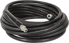 Continental ContiTech - 50' Long, 3/8" Fitting, Swivel Fitting, 0 to 250°F, Synthetic Rubber High Temp & High Pressure Hose - 3/8" Inside x 0.693" Outside Diam, Black, 3,000 psi - Benchmark Tooling