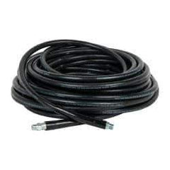 Continental ContiTech - 100' Long, 3/8" Fitting, Swivel Fitting, 0 to 250°F, Synthetic Rubber High Temp & High Pressure Hose - 3/8" Inside x 0.693" Outside Diam, Black, 3,000 psi - Benchmark Tooling