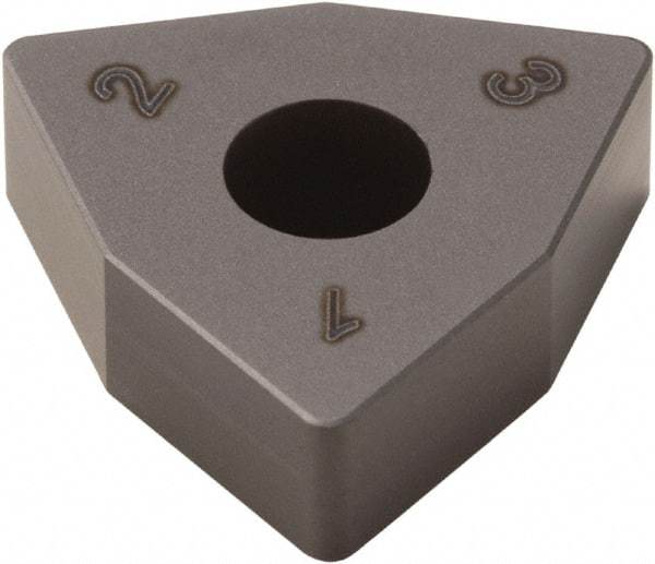 Seco - WNMA332 Grade CBN300 PCBN Turning Insert - Uncoated, 80° Trigon, 3/8" Inscr Circle, 3/16" Thick, 1/32" Corner Radius - Benchmark Tooling