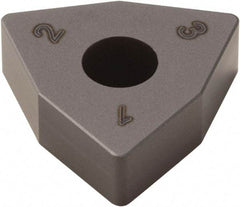 Seco - WNMA332 Grade CBN300 PCBN Turning Insert - Uncoated, 80° Trigon, 3/8" Inscr Circle, 3/16" Thick, 1/32" Corner Radius - Benchmark Tooling