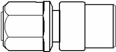 NewAge Industries - 1/2" Tube OD, PFA PTFE Plastic Compression Tube Female Connector - 1/4 NPT Pipe, 500°F Max, 1/4 Thread - Benchmark Tooling