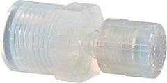 NewAge Industries - 1/8" Tube OD, PFA PTFE Plastic Compression Tube Female Connector - 1/4 NPT Pipe, 500°F Max, 1/4 Thread - Benchmark Tooling