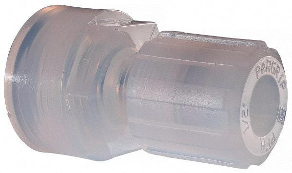 NewAge Industries - 1/2" Tube OD, PFA PTFE Plastic Compression Tube Female Connector - 3/4 NPT Pipe, 500°F Max, 3/4 Thread - Benchmark Tooling