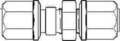 NewAge Industries - 3/4" Tube OD, PFA PTFE Plastic Compression Tube Bulkhead Union - 500°F Max - Benchmark Tooling