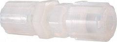 NewAge Industries - 3/8" Tube OD, PFA PTFE Plastic Compression Tube Bulkhead Union - 500°F Max - Benchmark Tooling