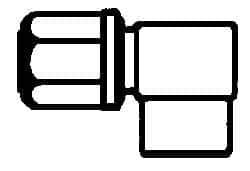 NewAge Industries - 1/8" Tube OD, PFA PTFE Plastic Compression Tube Female Elbow - 1/8 NPT Pipe, 500°F Max, 1/8 Thread - Benchmark Tooling