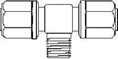 NewAge Industries - 3/4" Tube OD, PFA PTFE Plastic Compression Tube Male Branch Tee - 3/4 NPT Pipe, 500°F Max, 3/4 Thread - Benchmark Tooling