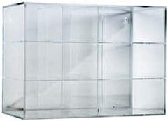 PRO-SAFE - 12 Pair Cabinet with Individual Compartments, Acrylic Safety Goggles Dispenser - 18 Inch Wide x 14 Inch High x 12 Inch Deep, Table and Wall Mount - Benchmark Tooling