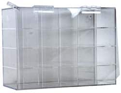 PRO-SAFE - 20 Pair Cabinet with Individual Compartments, Acrylic Safety Glasses Dispenser - 15 Inch Wide x 12-1/2 Inch High x 7-1/8 Inch Deep, Table and Wall Mount - Benchmark Tooling