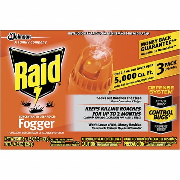 Raid - Pack of (3), 1.5 oz Cans, Fluid Ounce Bug & Flying Insect Killer - Benchmark Tooling