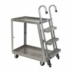 Vestil - 660 Lb Capacity, 21-5/8" Wide x 39" Long x 50" High Order Picking Cart - Benchmark Tooling