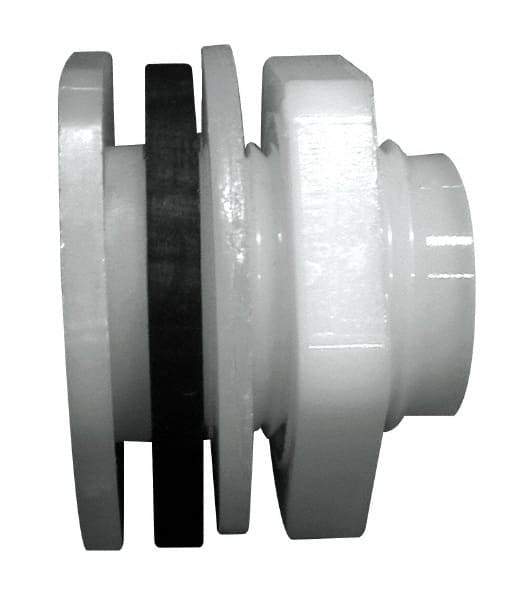 Green Leaf - 1/2 Nylon Threaded Tube Bulkhead Fitting - 0.753" ID, 75 Max Working psi - Benchmark Tooling