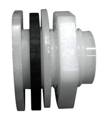Green Leaf - 1/2 Polypropylene Threaded Tube Bulkhead Fitting - 0.753" ID, 75 Max Working psi - Benchmark Tooling