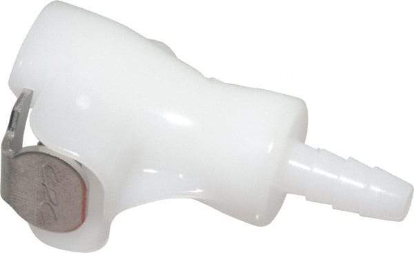CPC Colder Products - 1/8" Nominal Flow, 1/8" ID, Female, Inline Hose Barb-Female Socket - 120 Max psi, -40 to 180°F, Acetal Coupling, Buna-N O-Ring - Benchmark Tooling