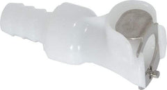 CPC Colder Products - 1/4" Nominal Flow, 3/8" ID, Female, Inline Hose Barb-Female Socket - 120 Max psi, -40 to 180°F, Acetal Coupling, Buna-N O-Ring - Benchmark Tooling