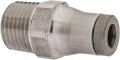 Legris - 5/32" Outside Diam, 1/8 NPT, Stainless Steel Push-to-Connect Male Connector - 435 Max psi, Tube to Male NPT Connection, FKM O-Ring - Benchmark Tooling