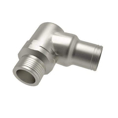 Legris - 1/4" Outside Diam, 1/8 NPT, Stainless Steel Push-to-Connect Male Elbow - 290 Max psi, Tube to Male NPT Connection, FKM O-Ring - Benchmark Tooling