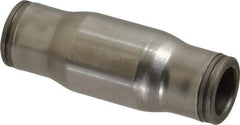 Legris - 3/8" Outside Diam, Stainless Steel Push-to-Connect Tube Union - 435 Max psi, Tube to Tube Connection, FKM O-Ring - Benchmark Tooling