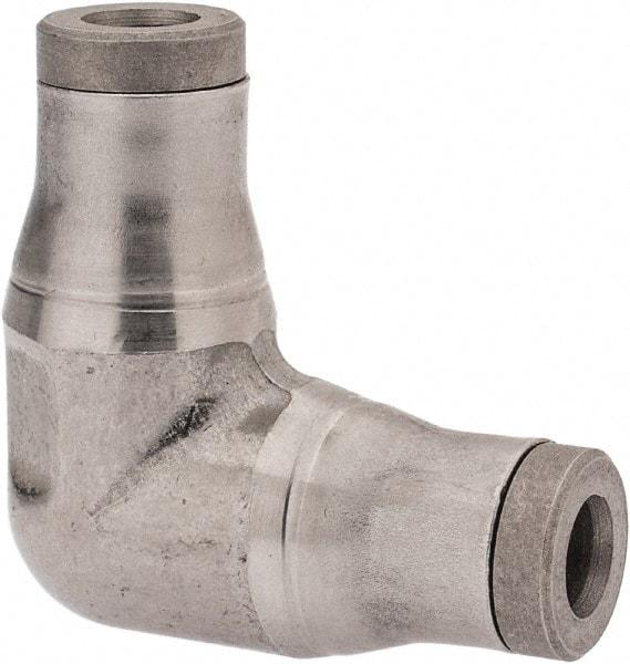 Legris - 5/32" Outside Diam, Stainless Steel Push-to-Connect Tube Union Elbow - 435 Max psi, Tube to Tube Connection, FKM O-Ring - Benchmark Tooling