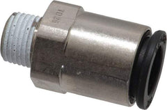 Legris - 3/8" Outside Diam, 1/8 NPT, Nickel Plated Brass Push-to-Connect Tube Male Connector - 290 Max psi - Benchmark Tooling