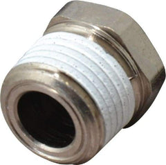 Legris - 3/8" OD, 1/2 NPT, Nylon/Nickel Plated Brass Push-to-Connect Male Branch Tee - 290 Max psi - Benchmark Tooling