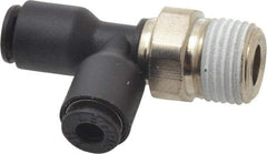 Legris - 1/8" OD, 1/8 NPT, Nylon/Nickel Plated Brass Push-to-Connect Male Run Tee - 290 Max psi - Benchmark Tooling