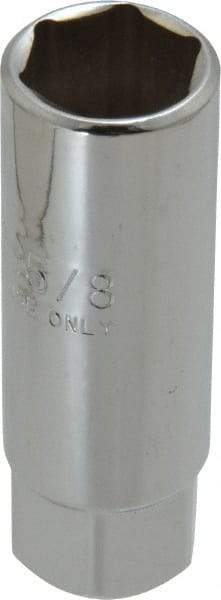 Proto - 5/8", 3/8" Drive, Spark Plug Hand Socket - 6 Points, 2-1/2" OAL, Chrome Finish - Benchmark Tooling