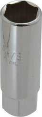 Proto - 5/8", 3/8" Drive, Spark Plug Hand Socket - 6 Points, 2-1/2" OAL, Chrome Finish - Benchmark Tooling
