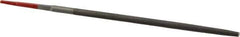 Simonds File - 6" Long, Smooth Cut, Round American-Pattern File - Double Cut, Tang - Benchmark Tooling