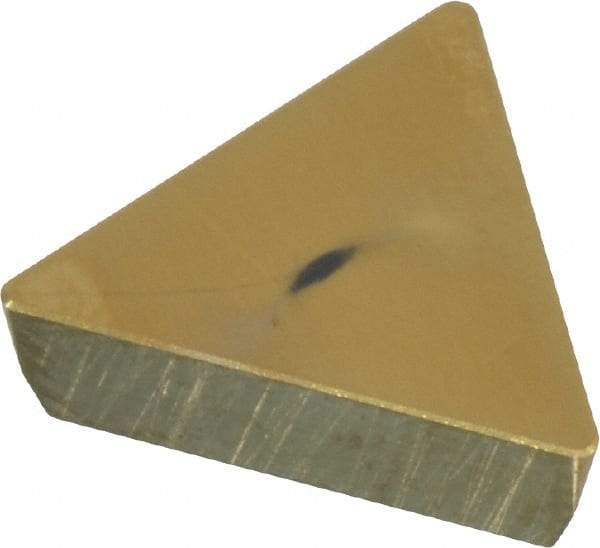 Kennametal - TPG221 T0420 Grade KY4400 Ceramic Turning Insert - TiN Finish, 60° Triangle, 1/4" Inscr Circle, 1/8" Thick, 1/64" Corner Radius - Benchmark Tooling