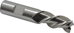 Cleveland - 3/4", 1-5/8" LOC, 3/4" Shank Diam, 3-3/4" OAL, 3 Flute, Powdered Metal Square End Mill - Single End, Uncoated, Spiral Flute, 42° Helix, Centercutting, Left Hand Cut, Left Hand Flute, Series PM-539L - Benchmark Tooling