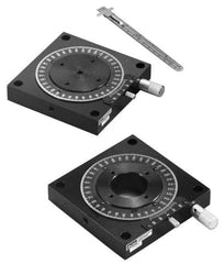 Parker - Rotary Positioning Stages Style: Worm Gear Low Profile Stage Thread Size: 10-32 - Benchmark Tooling