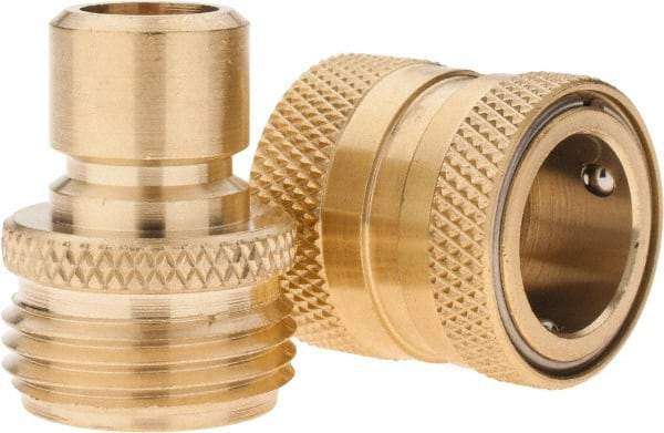 Coilhose Pneumatics - Garden Hose Coupler & Connector Set - Brass - Benchmark Tooling