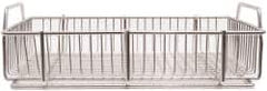 Marlin Steel Wire Products - 12-1/2" Deep, Rectangular Steel Wire Basket - 3/4" Perforation, 19" Wide x 3-7/16" High - Benchmark Tooling