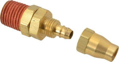 Coilhose Pneumatics - 1/4 NPT, Brass Reusable Hose Male Swivel Fitting - 0.16" Hose ID x 1/4" Hose OD - Benchmark Tooling