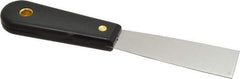 Value Collection - 1-1/4" Wide Stainless Steel Putty Knife - Stiff, Nylon Handle, 7.68" OAL - Benchmark Tooling