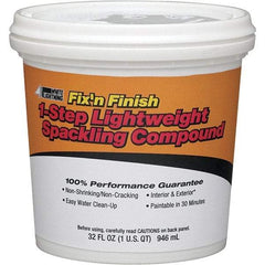 White Lightning - 32 oz Drywall/Plaster Repair - White, 20.1 Sq Ft Coverage, Vinyl Latex - Benchmark Tooling