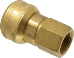 Coilhose Pneumatics - 3/4 Female NPT Industrial Pneumatic Hose Coupler - Brass, 3/4" Body Diam - Benchmark Tooling