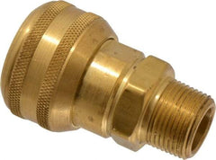 Coilhose Pneumatics - 3/4 Male NPT Industrial Pneumatic Hose Coupler - Brass, 3/4" Body Diam - Benchmark Tooling