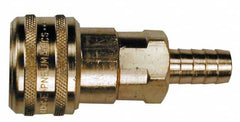 Coilhose Pneumatics - Hose Barb Industrial Pneumatic Hose Coupler - Brass, 3/4" Body Diam, 3/4" Hose ID - Benchmark Tooling