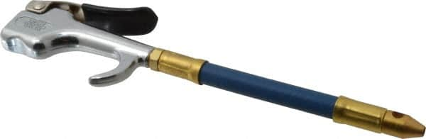 Coilhose Pneumatics - Safety Flexible Extension Tube Thumb Lever Blow Gun - 1/4 NPT, 6" Tube Length, Zinc - Benchmark Tooling